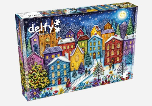DELFY CASSE-TÊTE 1000 PIÈCES - VILLAGE SOUS LA NEIGE (SNOWY EVENING VILLAGE) #DE-26050