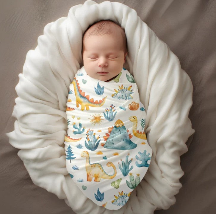 MINI BISCUIT - CLASSIC DINOSAUR MUSLIN (SWADDLE)