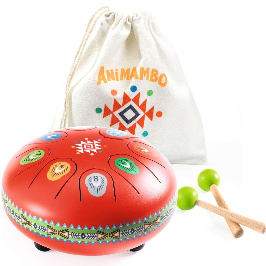 ANIMAMBO - RED TONGUE DRUM - 8 NOTES