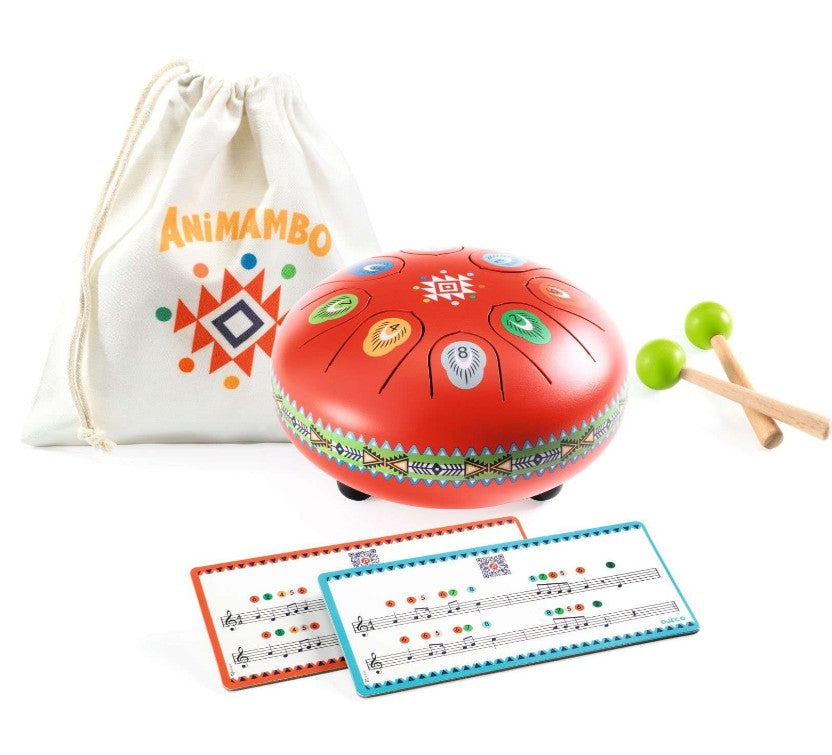 ANIMAMBO - RED TONGUE DRUM - 8 NOTES