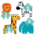 DJECO CASSE-TÊTE PROGRESSIF 3-4-5-6 PIÈCES - PRIMO PUZZLE DANS LA JUNGLE #DJ07135