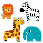 DJECO CASSE-TÊTE PROGRESSIF 3-4-5-6 PIÈCES - PRIMO PUZZLE DANS LA JUNGLE #DJ07135