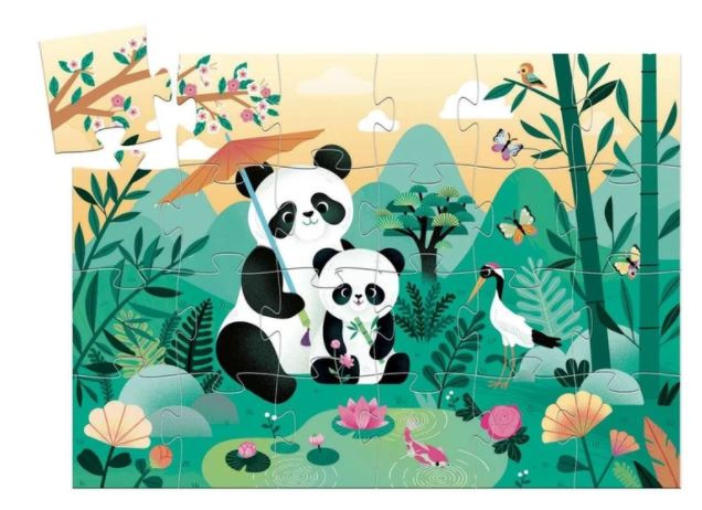 DJECO CASSE-TÊTE 24 PIÈCES - LÉO LE PANDA (SILHOUETTE)