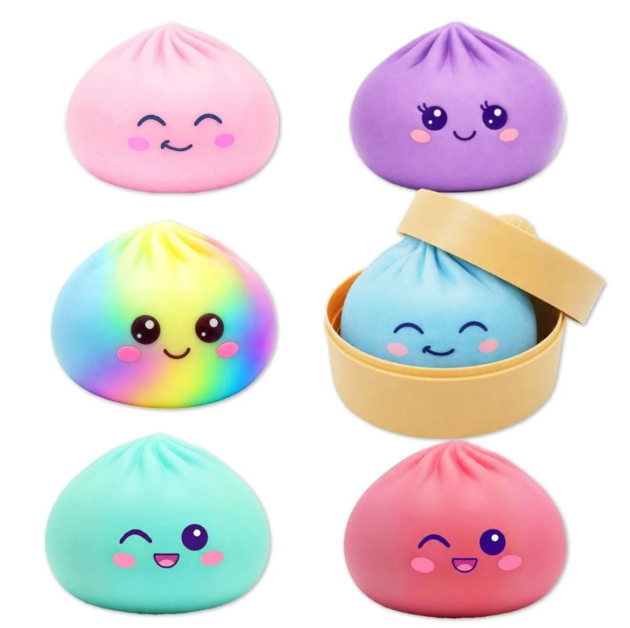 DUMPLING SQUISHY MYSTÈRE (BOÎTE SURPRISE) 10 CM (4") - ARC-EN-CIEL RARE ASST