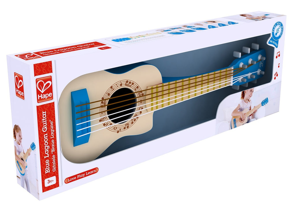 GUITARE BLEUE EN BOIS