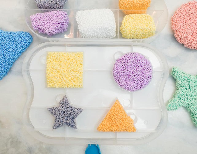 MICROBILLES PLAY FOAM GO ! - MALLETTE TRANSPORTABLE DE PÂTE SENSORIELLE