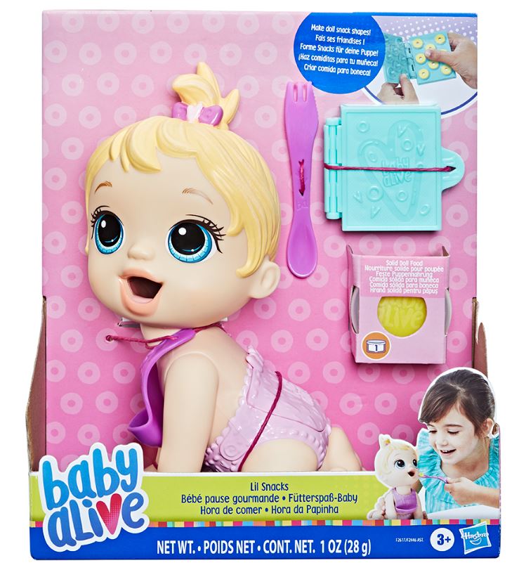 BABY ALIVE - BÉBÉ PAUSE GOURMANDE BLONDE 20 CM
