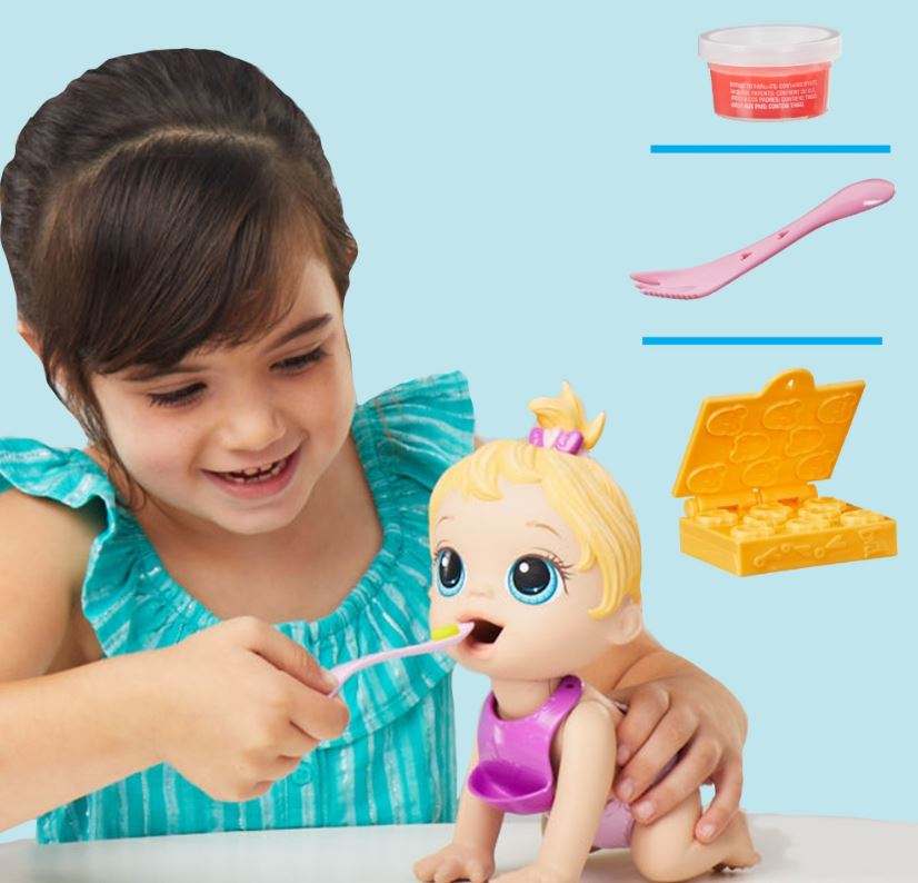 BABY ALIVE - BÉBÉ PAUSE GOURMANDE BLONDE 20 CM