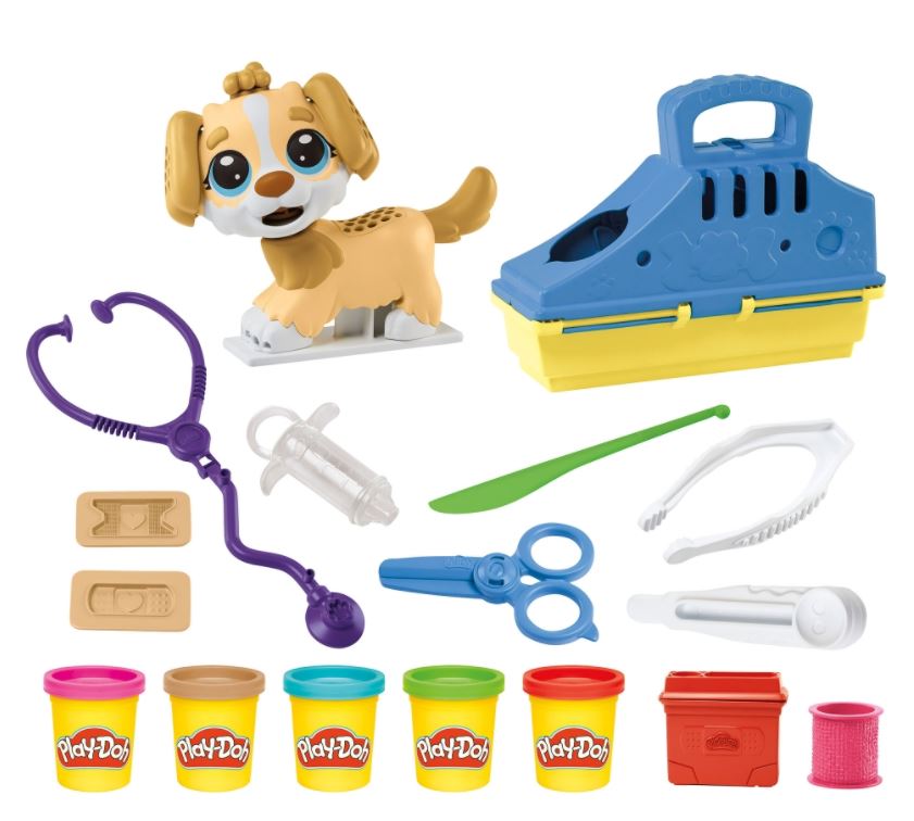 PLAY-DOH - COFFRET LE CABINET VÉTÉRINAIRE AVEC CHIEN ET MALLETTE DE RANGEMENT