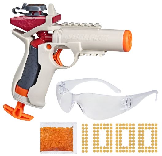 NERF PRO GELFIRE IGNITOR BLASTER, 1000 GELFIRE ROUNDS (LC SPRINGER)