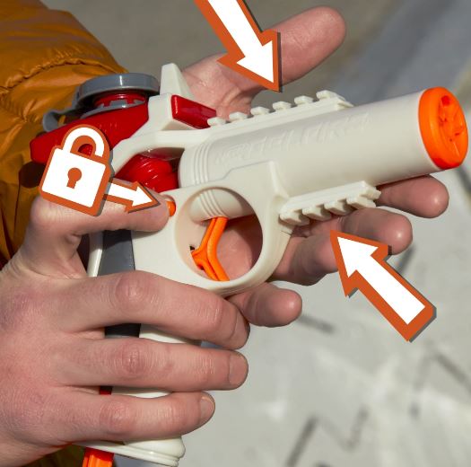 NERF PRO GELFIRE IGNITOR BLASTER, 1000 GELFIRE ROUNDS (LC SPRINGER)
