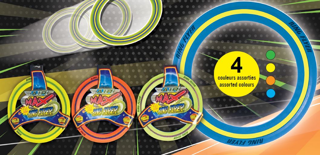 FRISBEE AIR MAX EN CAOUTCHOU (4 COULEURS ASSORTIES)