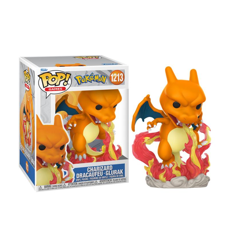 FIGURINE POP! - POKÉMON - CHARIZARD AVEC FLAMMES (DRACAUFEU) (POP PREMIUM) 6.6" #1213