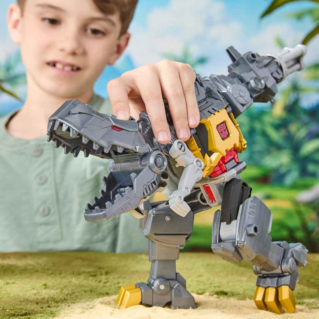 TRANSFORMERS CYBERWORLD - GRIMLOCK CHOMP & STOMP FIGURE 9"