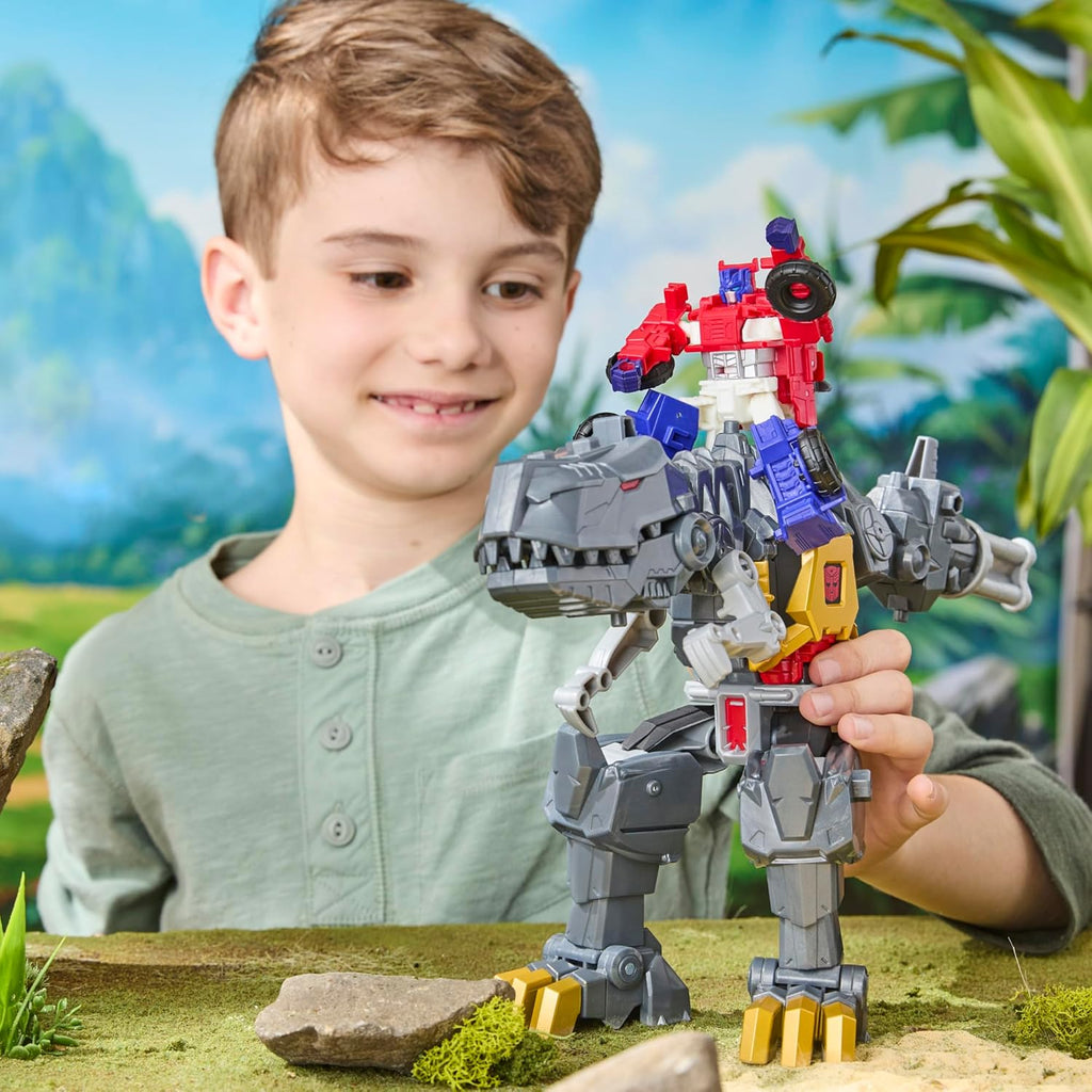 TRANSFORMERS CYBERWORLD - GRIMLOCK CHOMP & STOMP FIGURE 9"