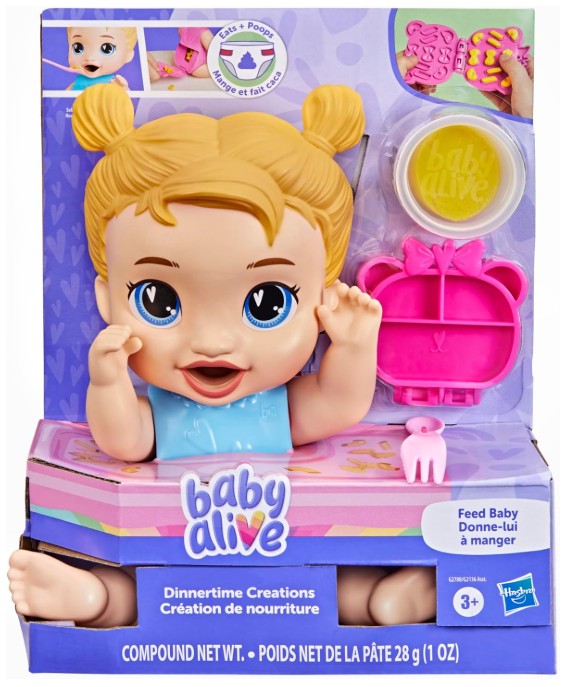BABY ALIVE - CRÉATION DE NOURRITURE - POUPÉE À CHEVEUX BLONDS 28CM (11")