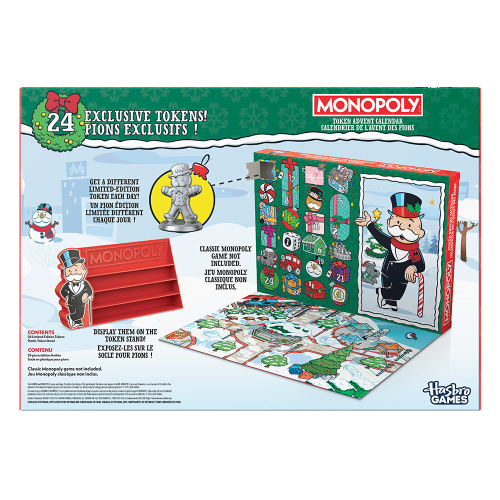 MONOPOLY TOKEN ADVENT (CHRISTMAS CALENDAR) GAME (BILINGUAL)