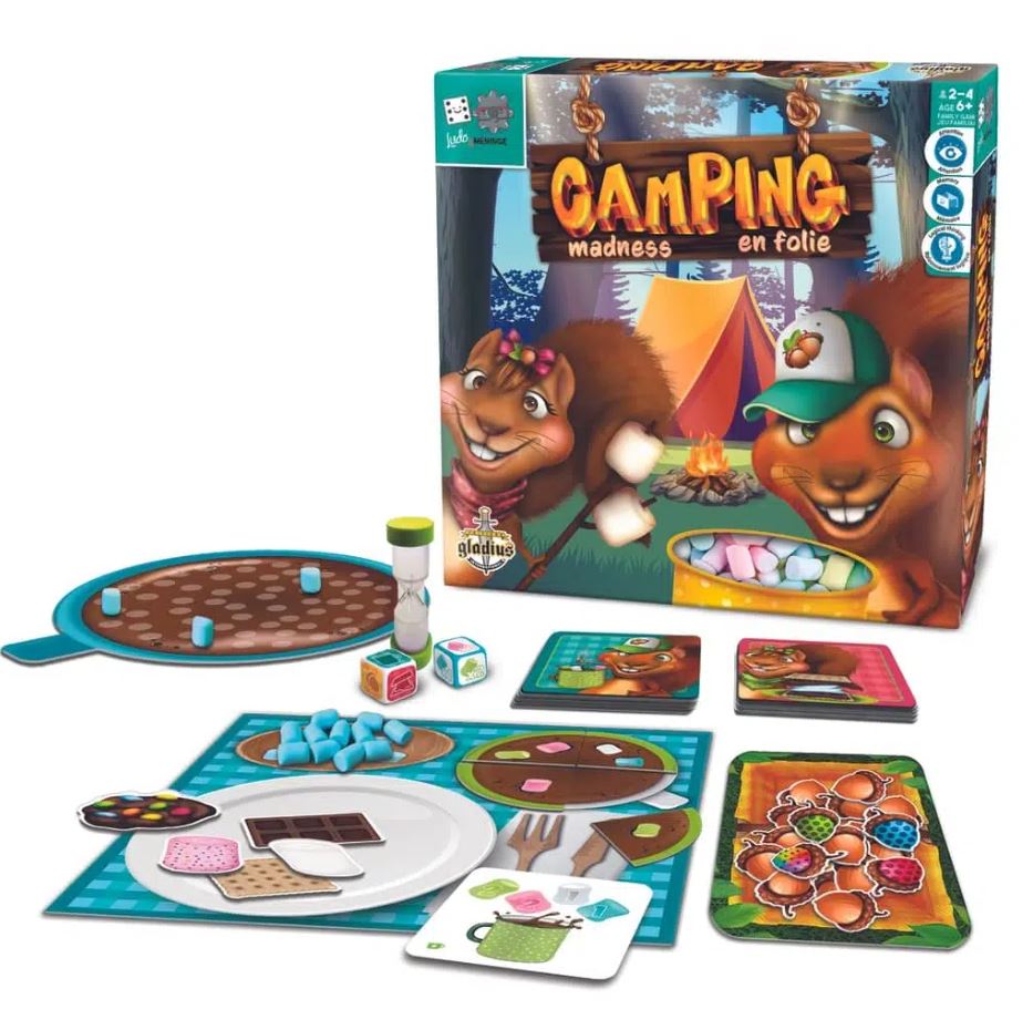 LUDO & BRAINTEASER GAME - CRAZY CAMPING