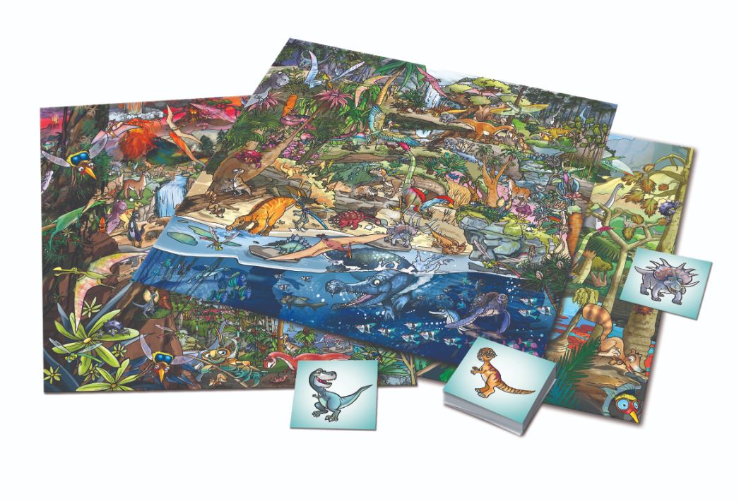 JEU CHERCHE ET TROUVE DINOSAURES