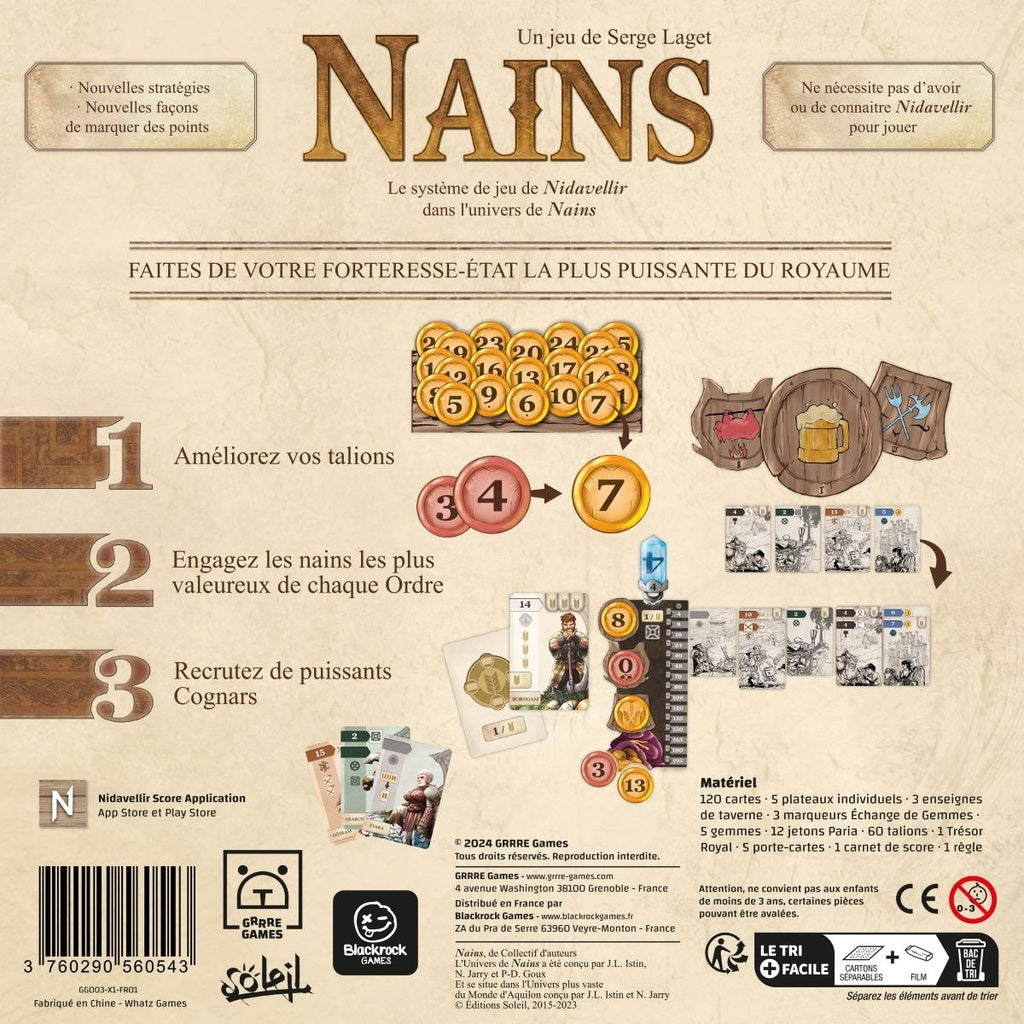 JEU NIDAVELLIR - LES NAINS