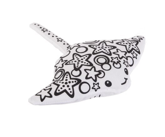 PELUCHE - MINI ENSEMBLE DE COLORIAGE POISSON RAIE 6" (7 PIÈCES)