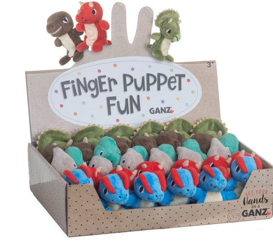 MARIONNETTES À DOIGT - LES DINOSAURES 4" (10 CM) ASST
