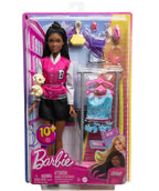 BARBIE - BROOKLYN - COFFRET DE JEU - POUPÉE COIFFEUSE ET 14 ACCESSOIRES