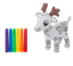 PELUCHE DE RENNE (ORIGNAL) À COLORIER 7'' (17 CM)
