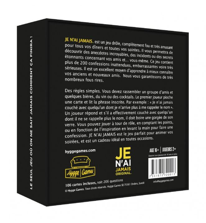 JEU JE N'AI JAMAIS - ORIGINAL