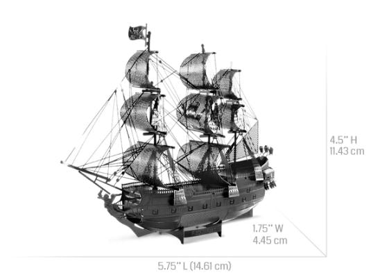 METAL EARTH ICONX - BLACK PEARL - BLACK MODEL