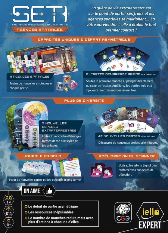 JEU SETI - EXTENSION : AGENCES SPATIALES - Version française