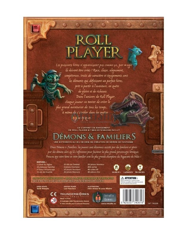JEU ROLL PLAYER - BIG BOX + EXTENSION : DEMONS ET FAMILIERS - Version française