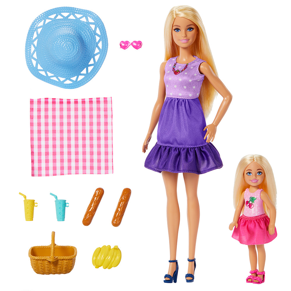BARBIE FAMILLE ET AMIS - POUPÉE MALIBU ET CHELSEA