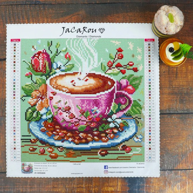 JACAROU - CAFÉ AU LAIT 30CM X 30CM - DIAMOND DOTZ