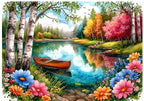 JACAROU - LAC PAISIBLE 50CM X 70CM - DIAMOND DOTZ