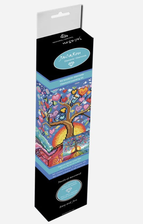 JACAROU - ARBRE EN COEURS 30CM X 30CM - DIAMOND DOTZ