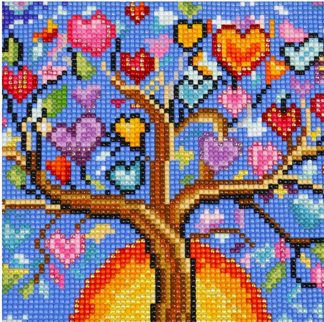 JACAROU - ARBRE EN COEURS 30CM X 30CM - DIAMOND DOTZ