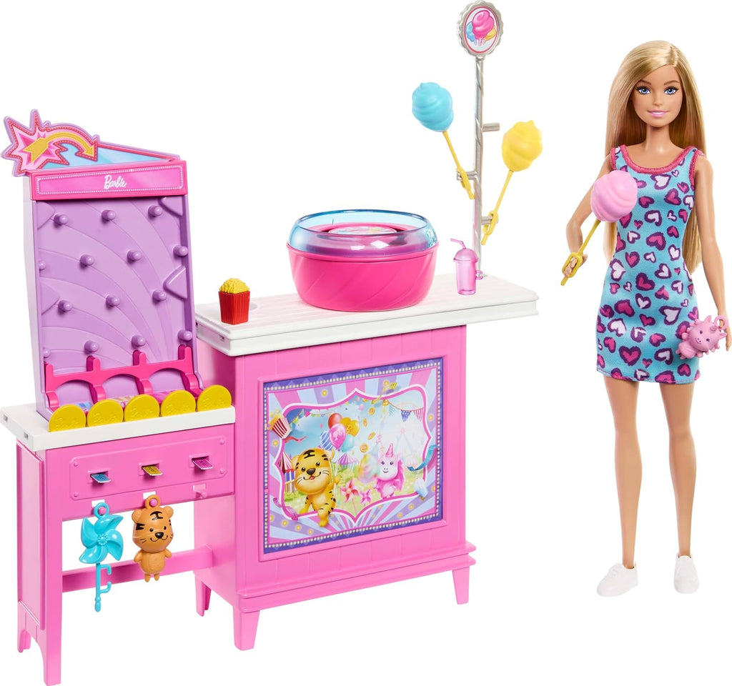 POUPÉE BARBIE MYSTÈRES - COFFRET KIOSQUE DE JEUX ET GÂTERIES (BEACH DETECTIVES)