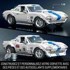 BRICK SHOP - HOT WHEELS ELITE - CORVETTE GRAND SPORT - 918 PIÈCES