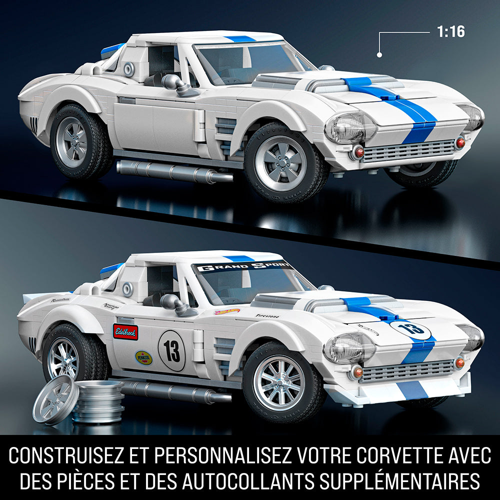 BRICK SHOP - HOT WHEELS ELITE - CORVETTE GRAND SPORT - 918 PIÈCES