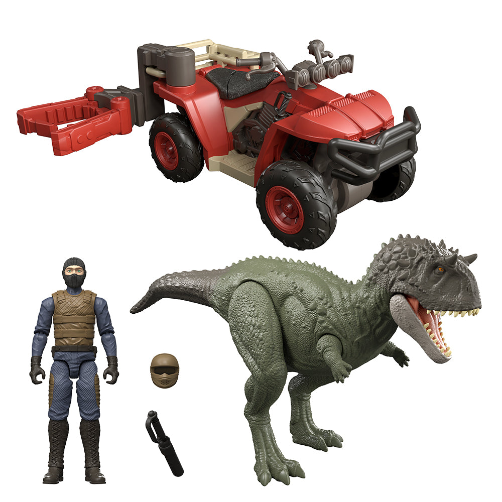 JURASSIC WORLD - DINOSAUR CAPTURE PLAYSET ALL-TERRAIN VEHICLE AND DINO