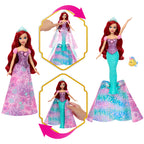 PRINCESSES DISNEY - POUPÉE ARIEL 2 EN 1 TRANSFORMABLE (BARBIE)
