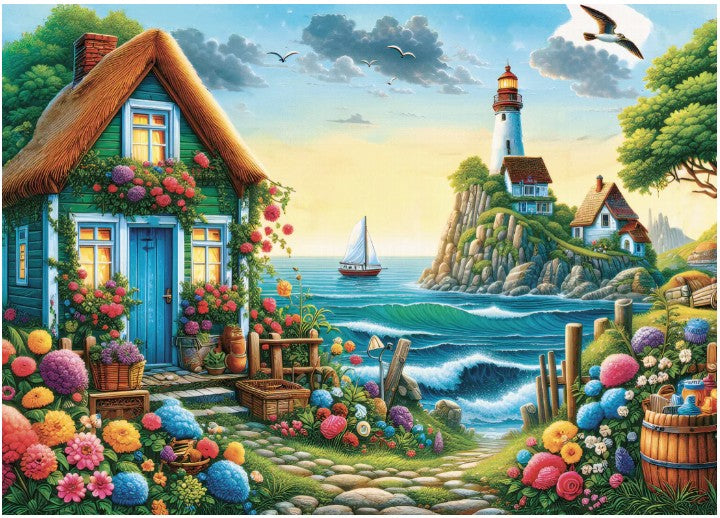 JACAROU CASSE-TÊTE 1000 PIÈCES - BAIE DE LA MAISON BLEUE #JP-BLHO1000