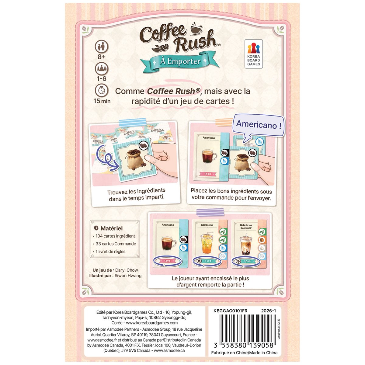 JEU COFFEE RUSH - À EMPORTER - Version française