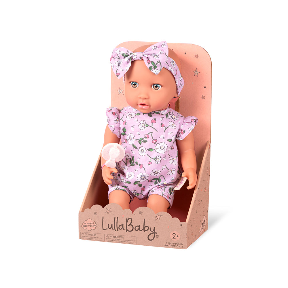 LULLABABY - 14-INCH DOLL WITH FLORAL OUTFIT