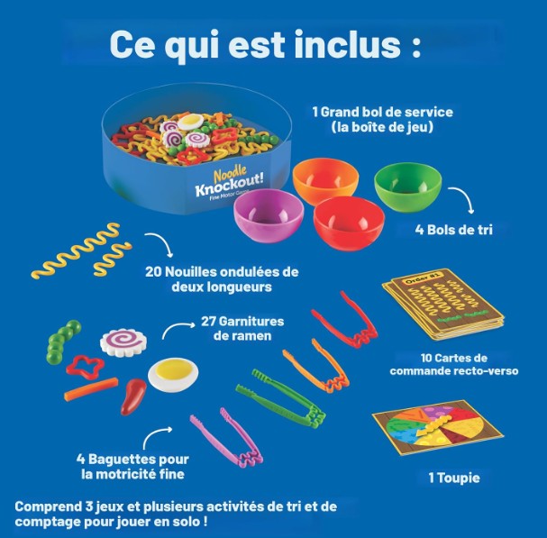 LEARNING RESOURCES - RAMEN FINE MOTOR GAME – TEACHING RESOURCES (NOODLE KNOCKOUT)