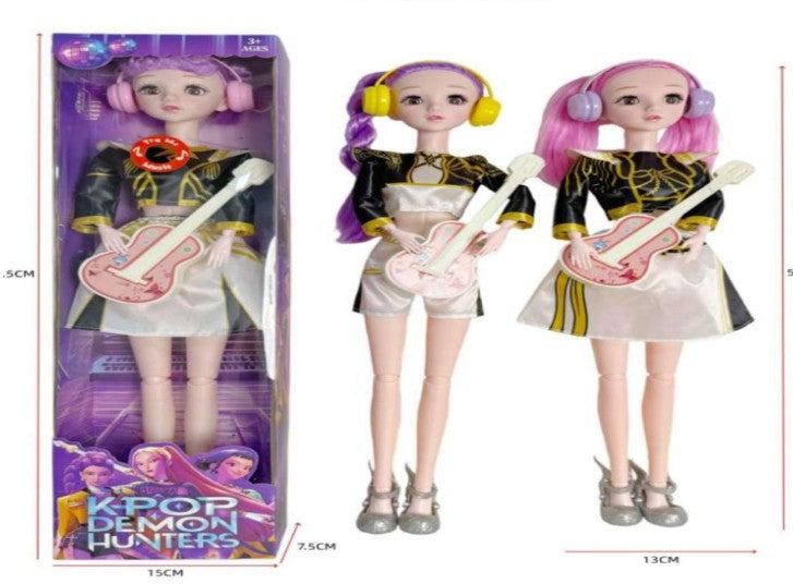 LES GUERRIÈRES DE LA K-POP - POUPÉE KPOP DEMON HUNTERS AVEC SONS ET LUMIÈRES 58 CM (23") ASST
