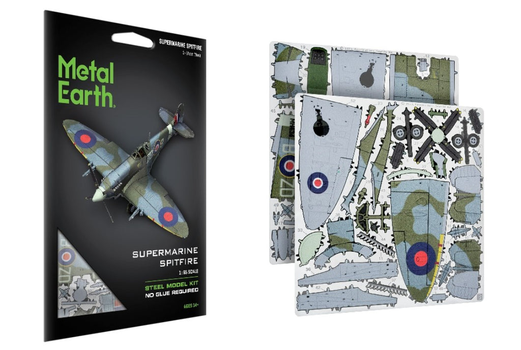 METAL EARTH -SUPERMARINE SPITFIRE AIRPLANE 2 SHEETS