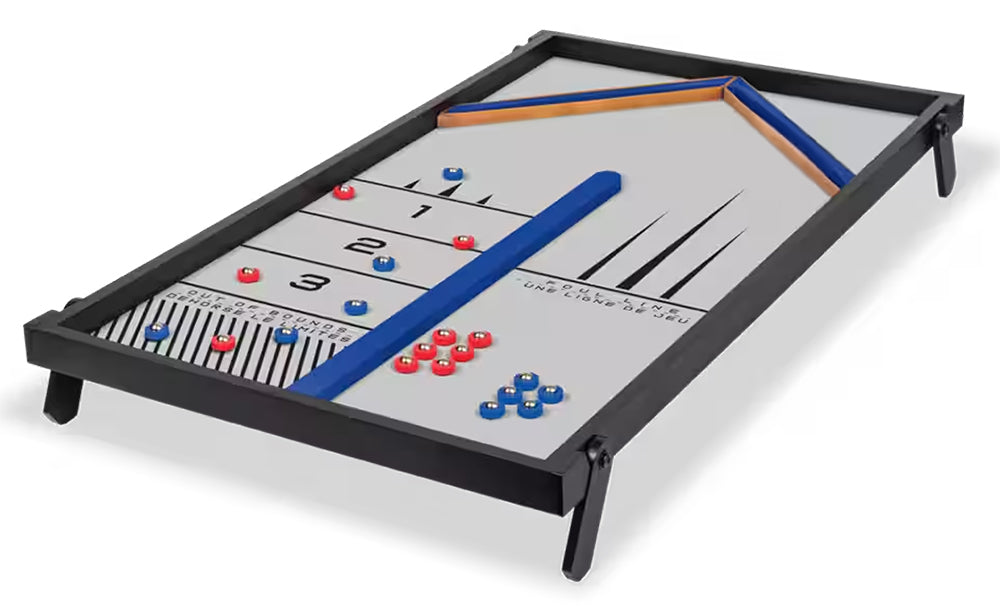 TENNIS DE TABLE ET JEU DE SHUFFLEBOARD 2 EN 1