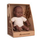 MINILAND DOLLS - AFRICAN-AMERICAN BABY DOLL WITH SOFT BODY 13" (33 CM)
